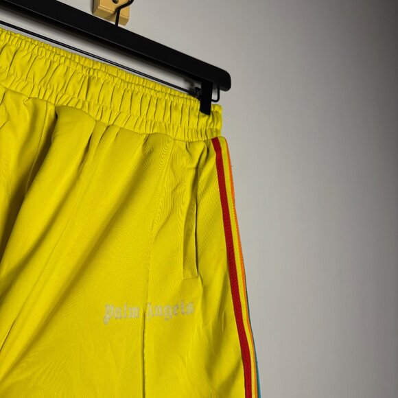 Palm Angels Rainbow Logo-Print Track Shorts - Picture 3 of 8
